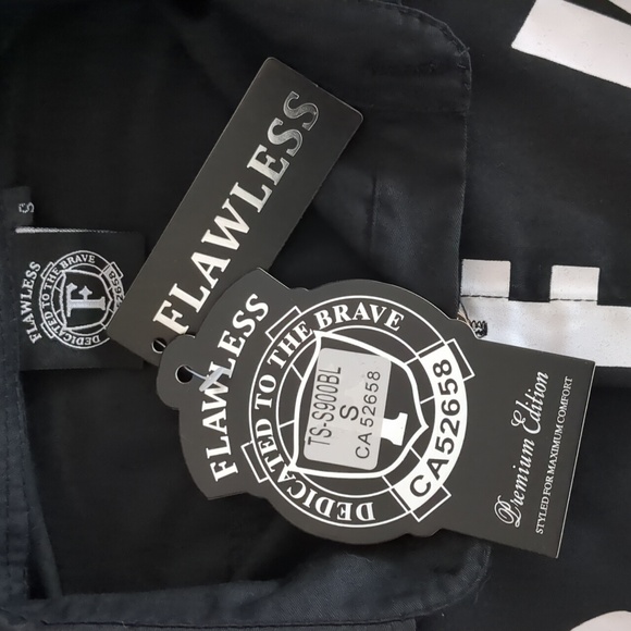 Flawless: dedicated to the brave. Black graphics printed Forever Plein Size S - Picture 5 of 6